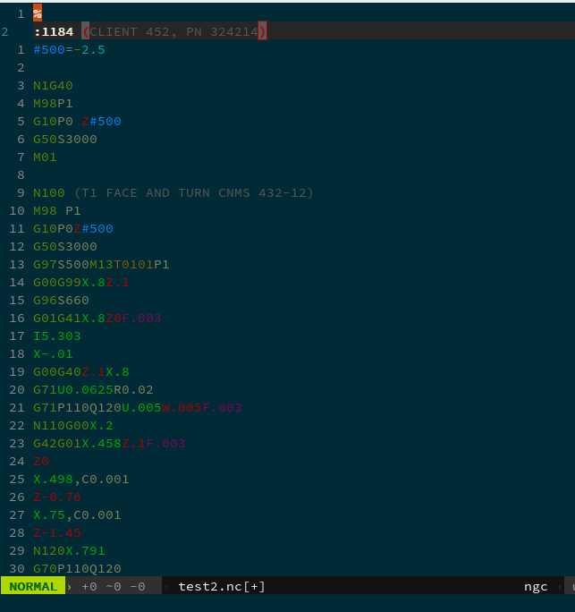 Vim Screenshot